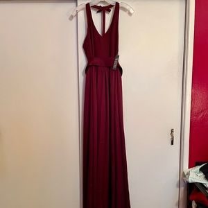 Brand new, tags attached. Halter, V-neck, long (Bridesmaid, Prom, Party Dress).